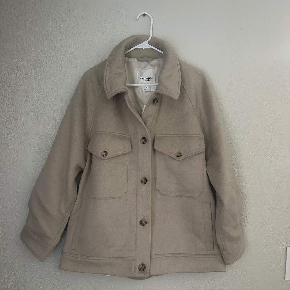 Abercrombie & Fitch wool blend shirt jacket size medium